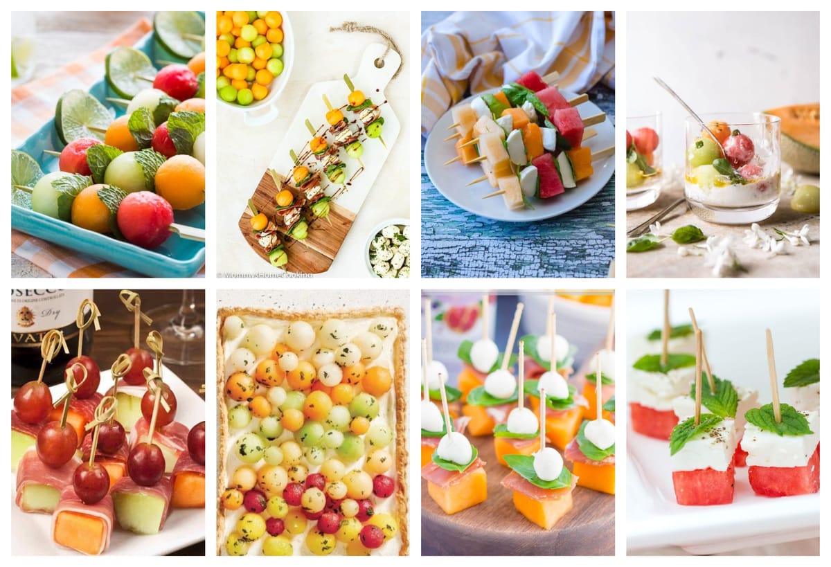 Erfrischung im Sommer: leckere Snacks mit Melonen :)