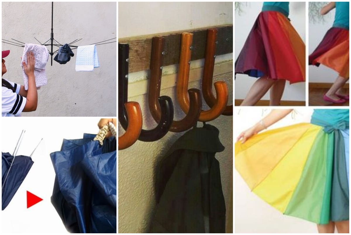 Verschiedene Diy Ideen mit alten Regenschirm