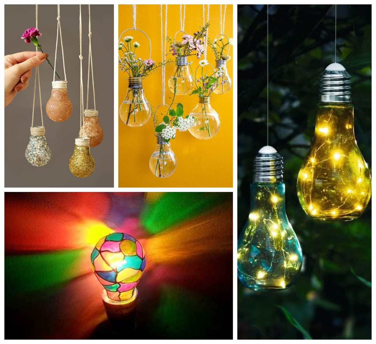 Interessante DIY-Ideen mit alten Glühbirnen :)