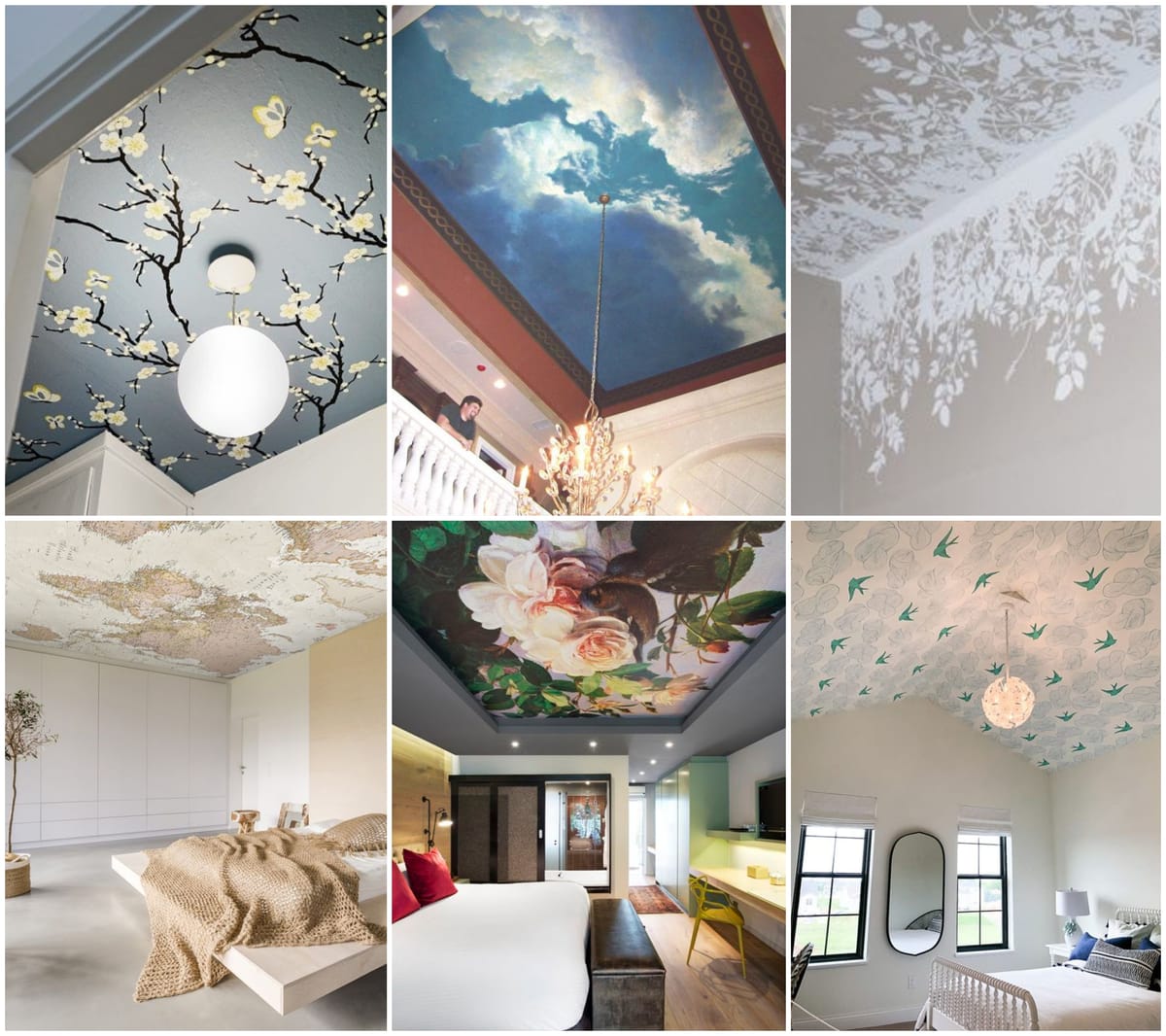 Coole Tapeten-Inspirationen für die Zimmerdecken :)