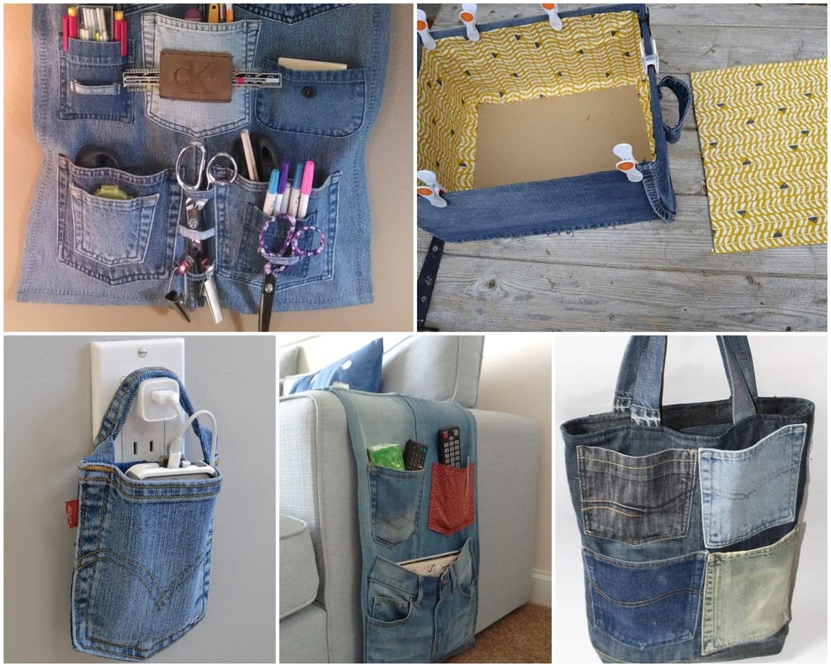 10+ Kreative praktische DIY Ideen für deine alte Jeans
