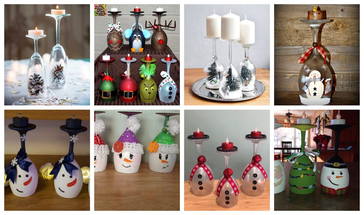 Weihnachtsdeko-Idee: Weinglas als Kerzenständer :)