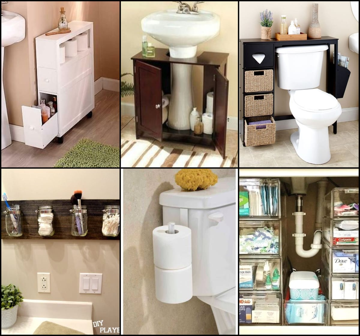 10+ Clevere platzsparende Ideen für kleine Badezimmer
