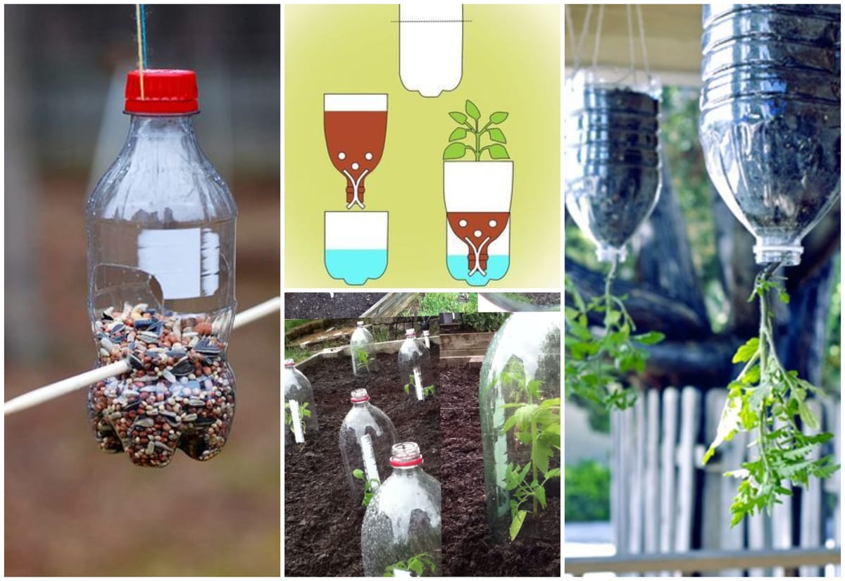 10+ Kreative Diy-Ideen mit PET-Flaschen für den Garten! :)