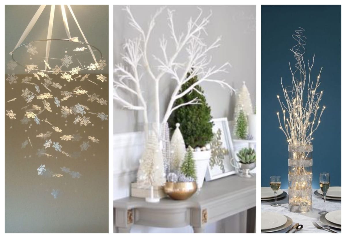 Mehr als 10 elegante winterliche Dekorationen in weiß :)