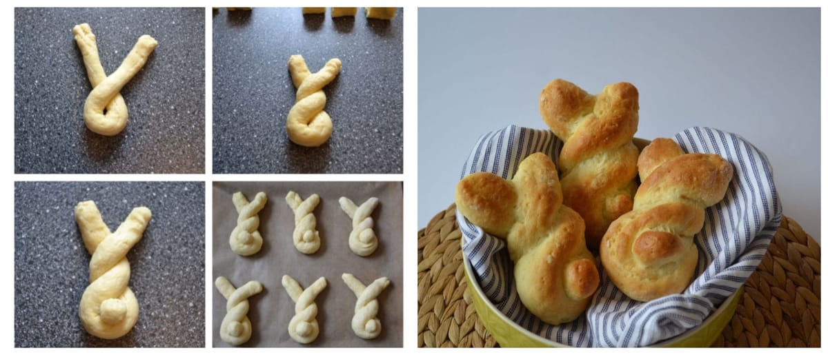 Einfache Osterhäschen aus Quark-Öl-Teig backen :)