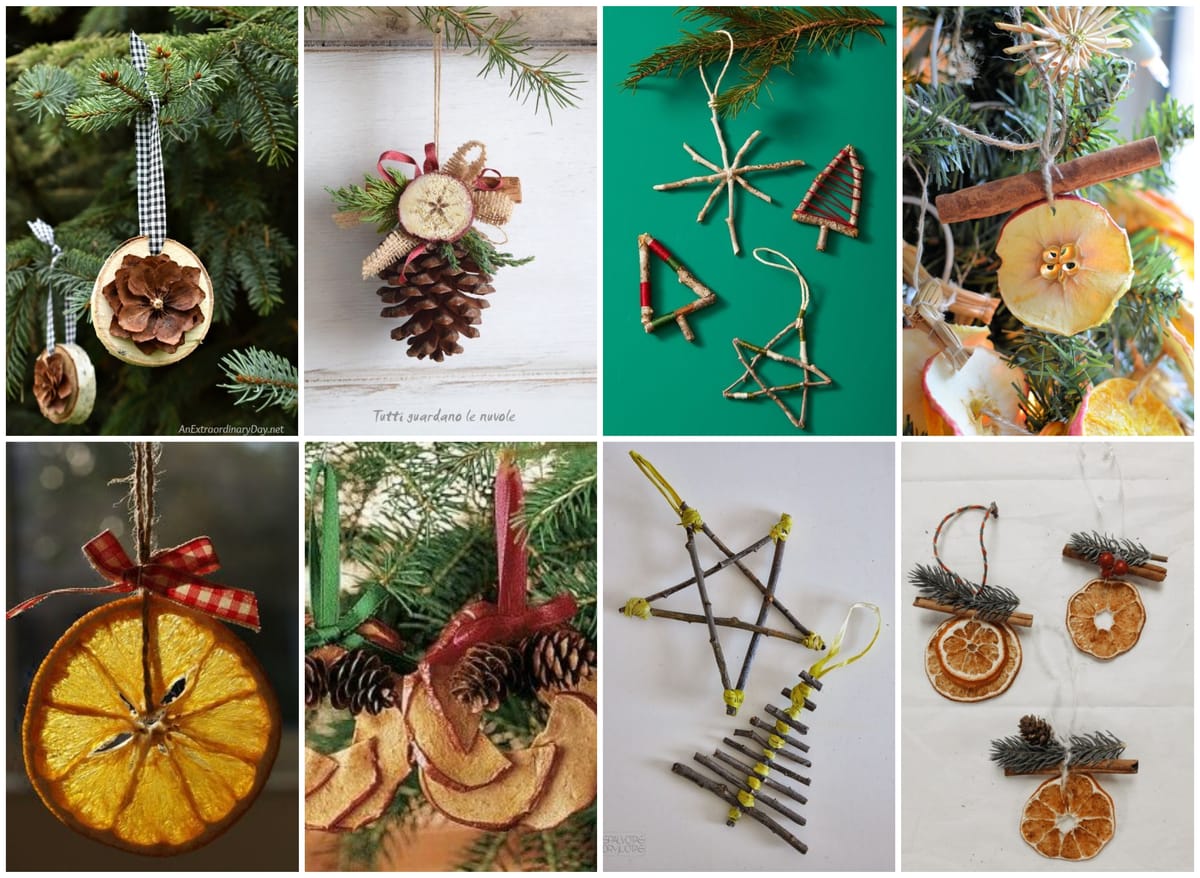 10+ DIY Ideen für natürlichen Weihnachtsbaum-Schmuck!