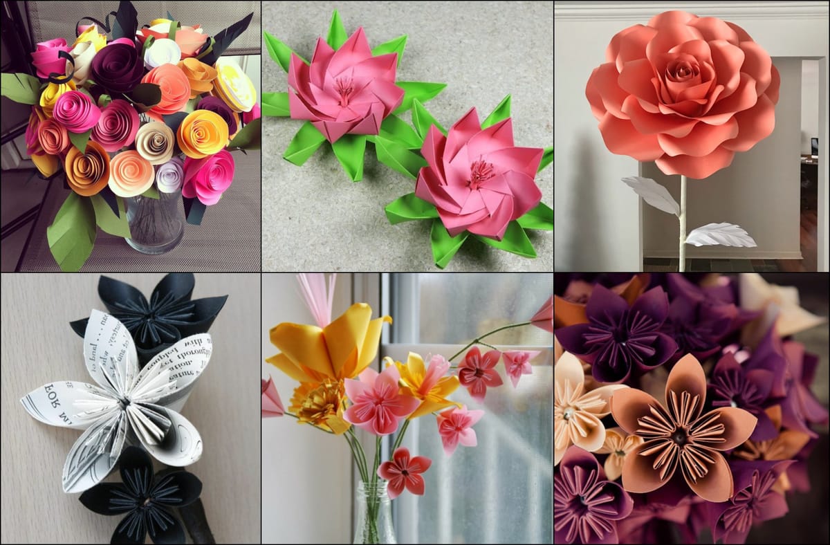Wunderschöne Origami Blumen – einfache Anleitungen :)