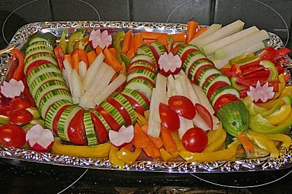 Tolle Gemüseplatten für Kinder-Party