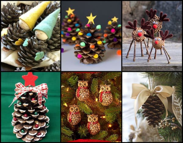DIY: 10 wunderschöne Tannenzapfen-Weihnachtsdeko :)