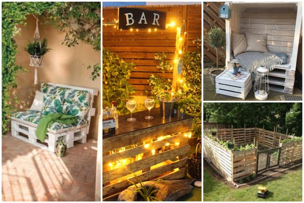 Garten: Verschiedene DIY-Ideen mit Europaletten :)