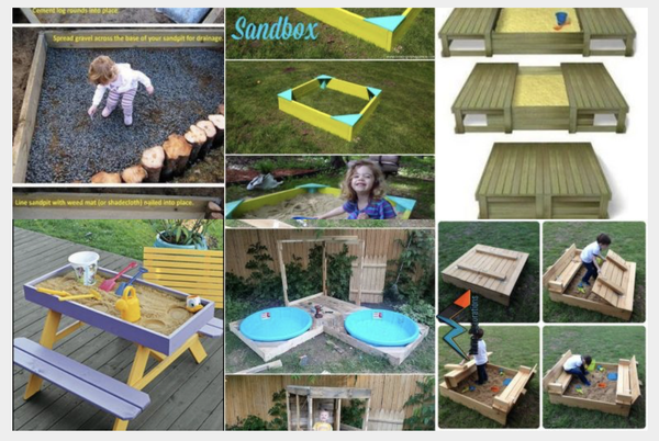 Ein selbst gebauter Sandkasten: unvergessliches Geschenk für Kinder :)