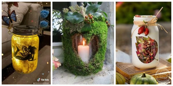 TOP DIY-Deko: Herbstliche Windlichter aus Altglas :)