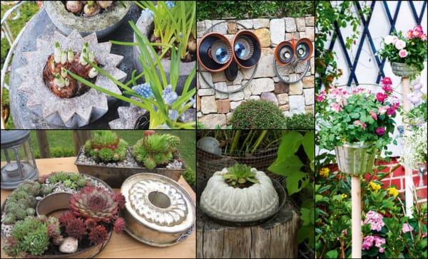 So machst du aus alten Backformen wunderschöne Gartendeko :)