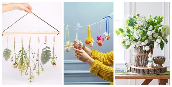 Mehr als 10 Ideen für Frühlingsdeko aus Naturmaterialien :)