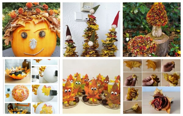 Bunte und einfache Ideen mit herbstlichem Laub :)