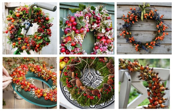 Kränze aus Hagebutten und Beeren basteln – wunderschöne Ideen für den Herbst :)