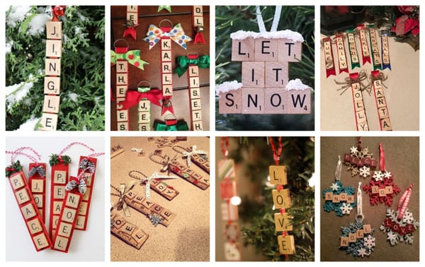 Weihnachtsdeko mit Scrabble-Buchstaben :)