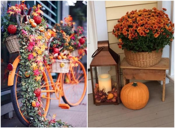10+ Verschiedene herbstliche Dekoideen für den Garten