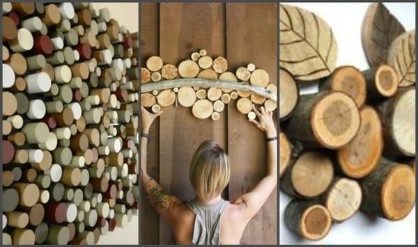 Verschiedene Wand-Dekoideen aus Holz :)