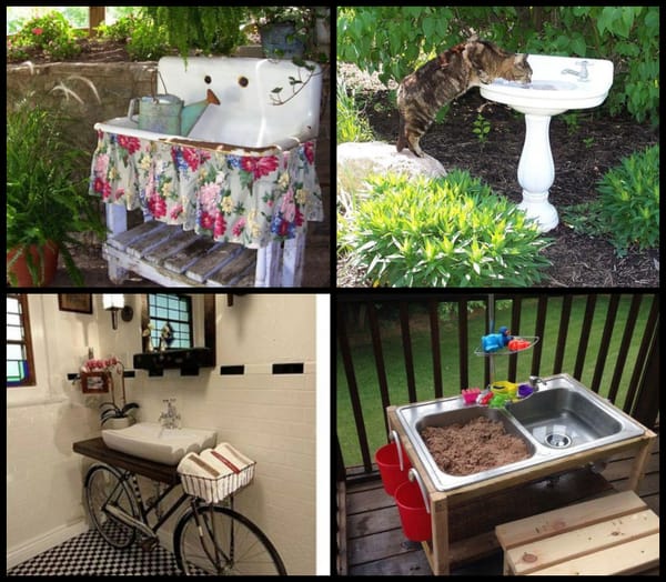 Altes Waschbecken – verschiedene Upcycling Ideen