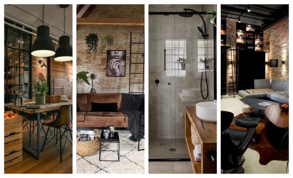 Industrielle Design-Ideen für Wohnung