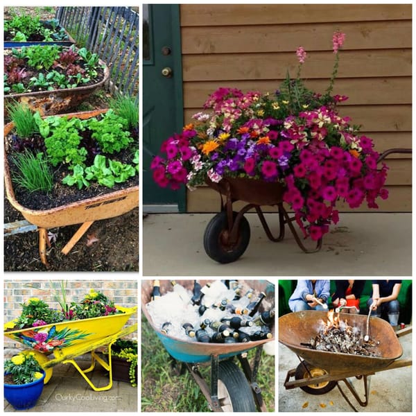 Coole Diy – Gartenideen mit alten Schubkarren