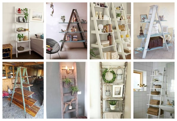 Tolle DIY Leiterregale – passend für jede Wohnung :)