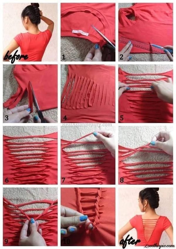 T-Shirt beschneiden und zerschneiden – DIY zum neuen Look