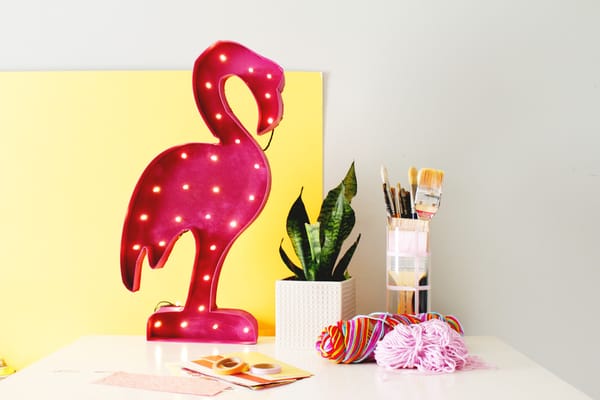 Nette Flamingo-Dekoration
