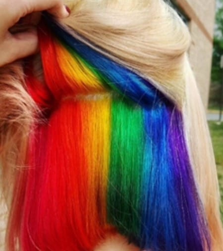 Haare bunt färben :D