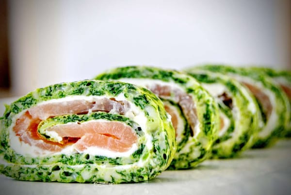 Leckere Lachs – Spinat – Roulade