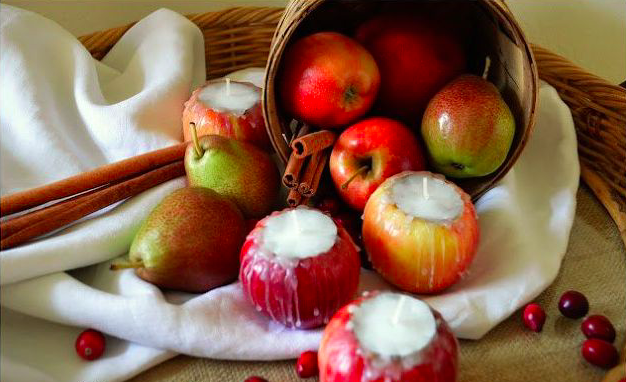 Romantische DIY Apfel-Teelichter :)