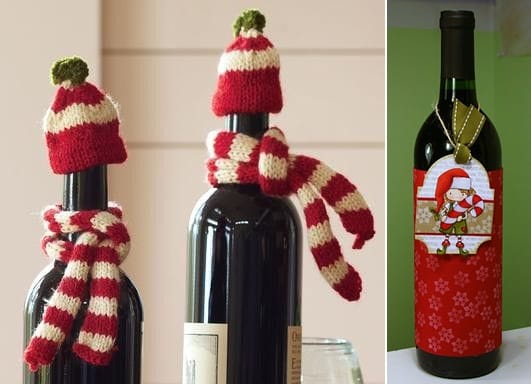 16 kreative DIY Wein-Verpackungen für Weihnachten :)