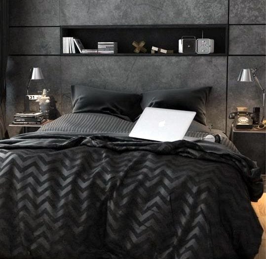 Traumhafte Schlafzimmer in grauen Farbtönen