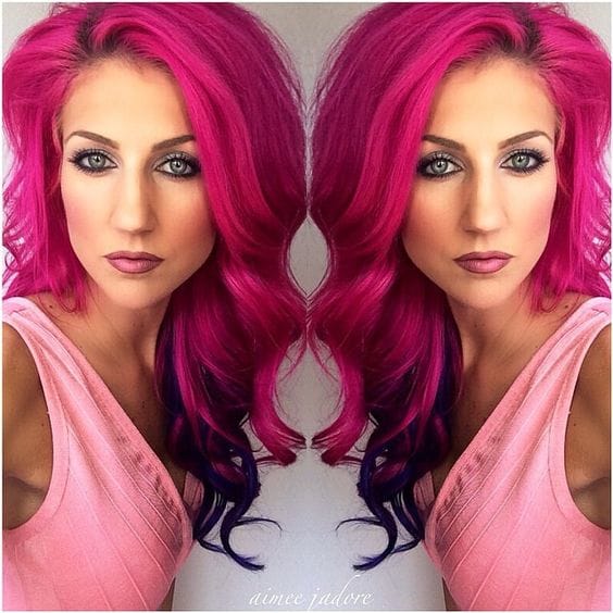Haare pink färben