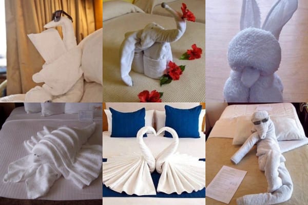 überrascht eure Gäste mit Origami mit Handtüchern ;)