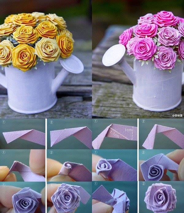 Nette DIY Projekte mit Papierblumen :)