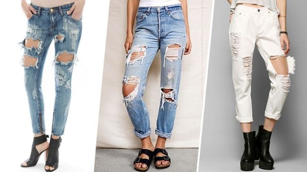 DIY Destroyed Jeans :)