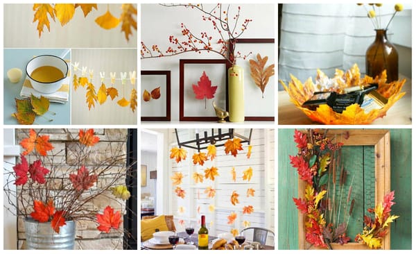 Stimmungsvolle DIY Dekoration mit Herbstlaub