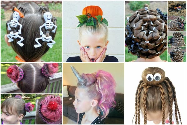 Lustige Halloween Frisuren für eine Kinder-Party :)