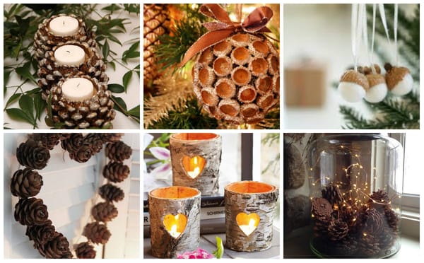 40 DIY Ideen für Weihnachtsdekoration aus Naturmaterialien