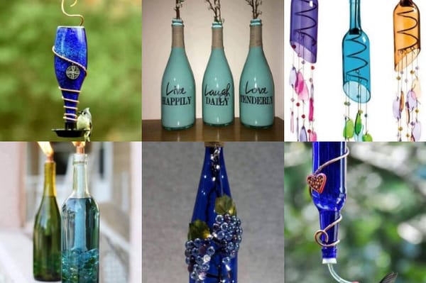 Glasflaschen zu wunderschöne Basteleien upcyclen