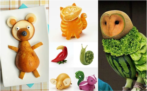 25 niedliche Tiere Ideen aus Obst und Gemüse :)