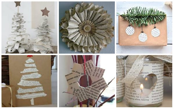 13 DIY Winter Dekoration Ideen aus Zeitungen