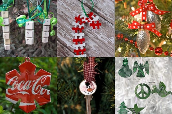 Man kann alles in hübsche Weihnachtsbaum-Ornamente upcyclen ;)