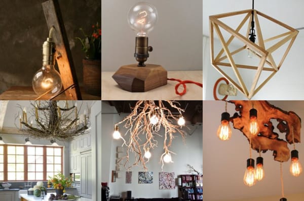 Wunderbare DIY Lampen mit Holz