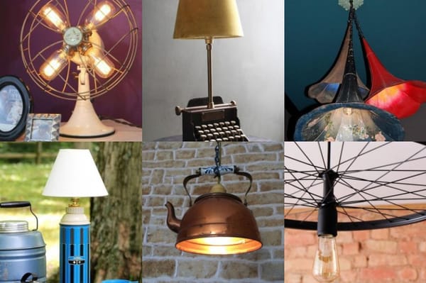 Alte Sachen in DIY Lampen umwandeln