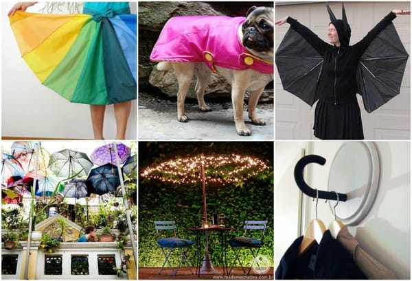 14 praktische alte Regenschirme upcyclen – Ideen ;)