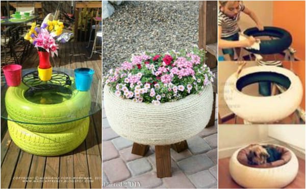 15 perfekte DIY Garten-Projekte aus alten Reifen :)